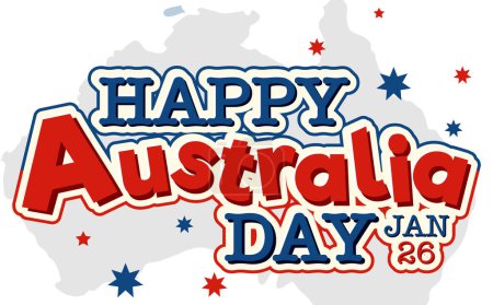 Illustration for Happy Australia Day Banner Design illustration - Royalty Free Image