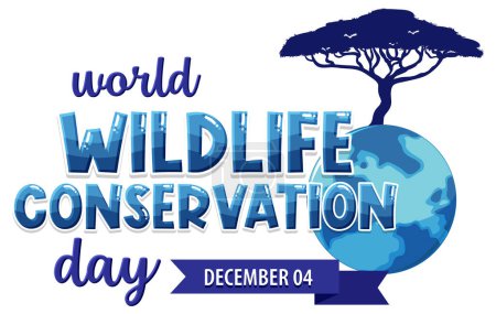 Ilustración de Día Mundial de la Conservación de la Vida Silvestre Banner Design illustration - Imagen libre de derechos