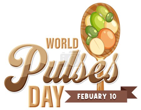 Illustration for World Pulses Day Banner Design illustration - Royalty Free Image