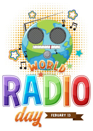 Téléchargez les illustrations : World Radio Day Banner illustration - en licence libre de droit