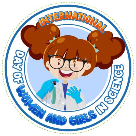 Téléchargez les illustrations : International Day of Women and Girls in Science illustration - en licence libre de droit