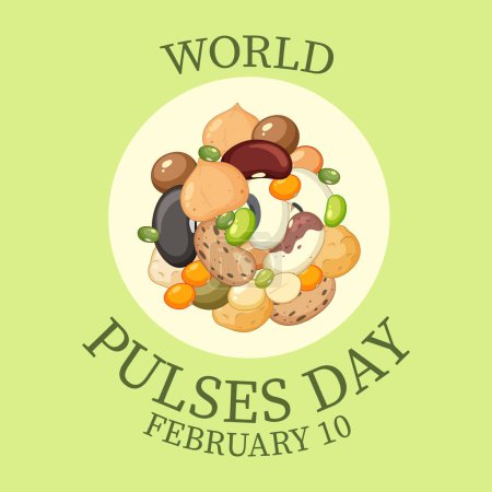 Illustration for World Pulses Day Banner Design illustration - Royalty Free Image