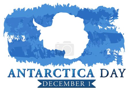 Illustration for Antarctica day poster template illustration - Royalty Free Image