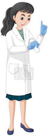 Illustration for A doctor standing with explain pose illustration - Royalty Free Image