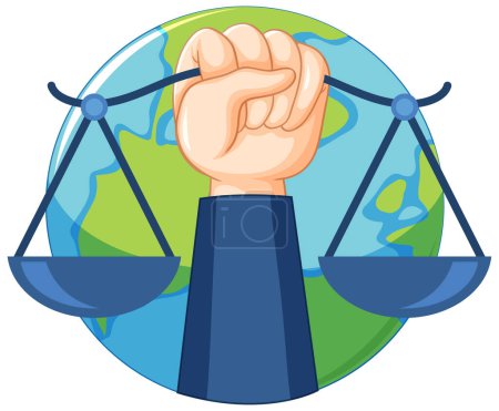 Ilustración de Legal justice balance scale icon illustration - Imagen libre de derechos