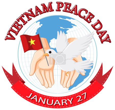 Téléchargez les illustrations : Vietnam Peace Day Illustration de bannière - en licence libre de droit
