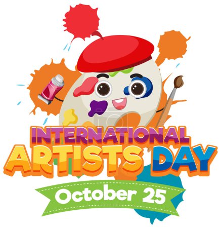 Téléchargez les illustrations : International Artists Day Banner Design illustration - en licence libre de droit