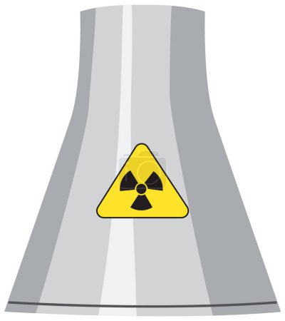 Illustration for Nuclear power plant on white background illustration - Royalty Free Image