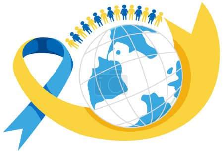 Ilustración de World Down Syndrome Day Sign Symbol illustration - Imagen libre de derechos