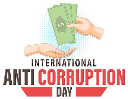 Illustration for International Anti Corruption Day Poster Design illustration - Royalty Free Image