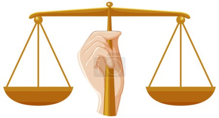 Illustration for Legal justice balance scale icon illustration - Royalty Free Image