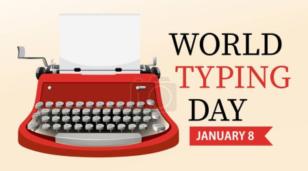 Illustration for World Typing Day Banner Design illustration - Royalty Free Image