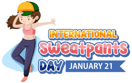 Ilustración de International Sweatpants Day Banner Design illustration - Imagen libre de derechos
