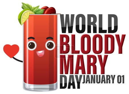 Téléchargez les illustrations : Heureuse illustration de l'icône nationale de Mary Day sanglante - en licence libre de droit