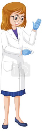 Illustration for A doctor standing with explain pose illustration - Royalty Free Image