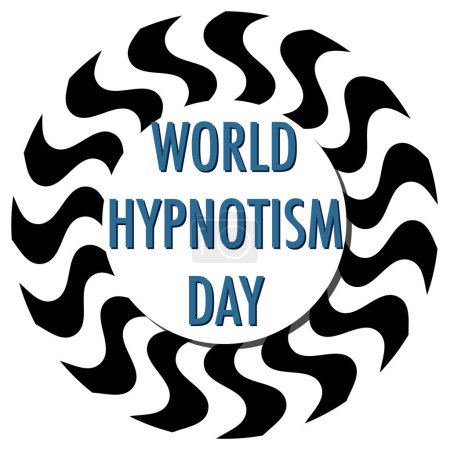 Illustration for World hypnotism day January icon illustration - Royalty Free Image