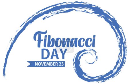 Téléchargez les illustrations : Illustration du design de l'affiche de la journée Fibonacci - en licence libre de droit