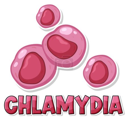 Téléchargez les illustrations : Chlamydia trachomatis virus on white background illustration - en licence libre de droit