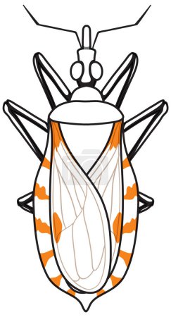 Ilustración de Kissing bug on white background illustration - Imagen libre de derechos