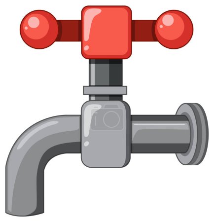 Ilustración de Water tap isolated on white background illustration - Imagen libre de derechos