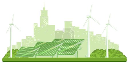 Ilustración de Green energy vector concept illustration - Imagen libre de derechos