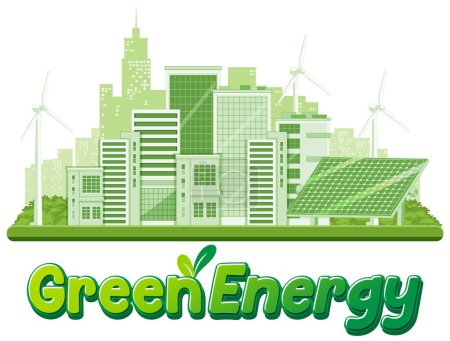 Téléchargez les illustrations : Illustration du concept vectoriel de l'énergie verte provenant des ressources naturelles - en licence libre de droit