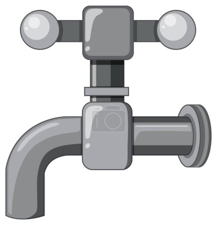 Ilustración de Water tap isolated on white background illustration - Imagen libre de derechos