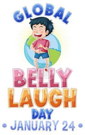 Illustration for Global Belly Laugh Day Banner Design illustration - Royalty Free Image