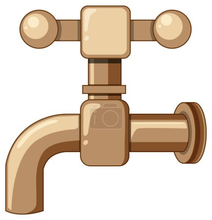 Illustration for Water tap isolated on white background illustration - Royalty Free Image