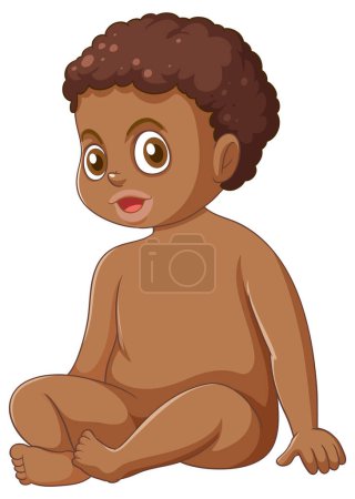 Illustration for Toddler cartoon character isolated illustration - Royalty Free Image