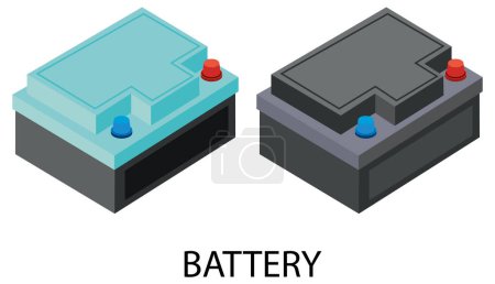 Ilustración de Potencia de la batería Vector Concepto ilustración - Imagen libre de derechos