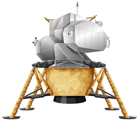 Illustration for Apollo 11 Lunar Module illustration - Royalty Free Image