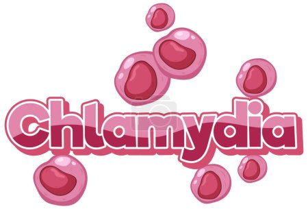 Ilustración de Chlamydia trachomatis virus on white background illustration - Imagen libre de derechos