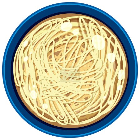 Illustration for Japanese Ramen Noodles Bowl illustration - Royalty Free Image