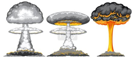Illustration for The Atomic Bomb Mushroom Cloud illustration - Royalty Free Image