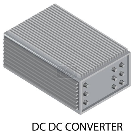 Ilustración de Convertidor DC-DC aislado sobre fondo blanco ilustración - Imagen libre de derechos