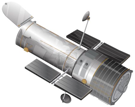 Ilustración de La ilustración del Telescopio Espacial Hubble - Imagen libre de derechos