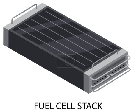Illustration zum Brennstoffzellen-Stack-Vektor