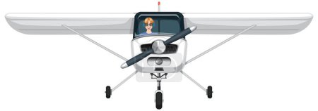 Téléchargez les illustrations : Illustration vectorielle d'avion léger monomoteur - en licence libre de droit
