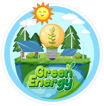 Téléchargez les illustrations : Green energy vector concept illustration - en licence libre de droit