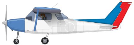 Illustration for Single Engine Light Aircraft Vector illustration - Royalty Free Image