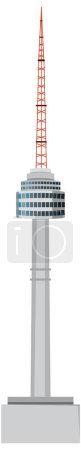 Ilustración de N Seúl Torre o Namsan Torre Vector ilustración - Imagen libre de derechos