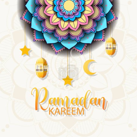 Ramadán Kareem Poster Vector ilustración