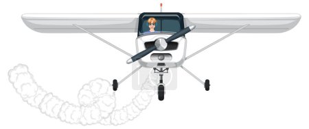 Illustration for Front View of Light Aircraft illustration - Royalty Free Image