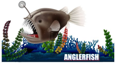 Illustration for Anglerfish Deep Sea Creature illustration - Royalty Free Image