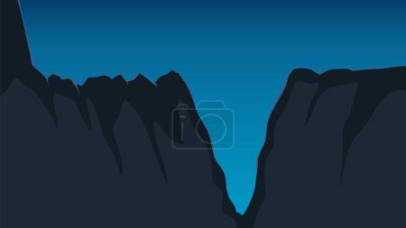 Illustration for Mariana Trench underwater vector illustration - Royalty Free Image