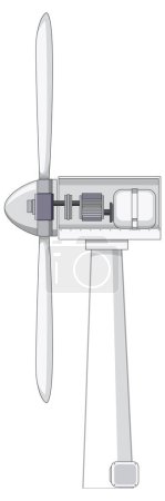 Téléchargez les illustrations : Illustration vectorielle des éoliennes intérieures - en licence libre de droit