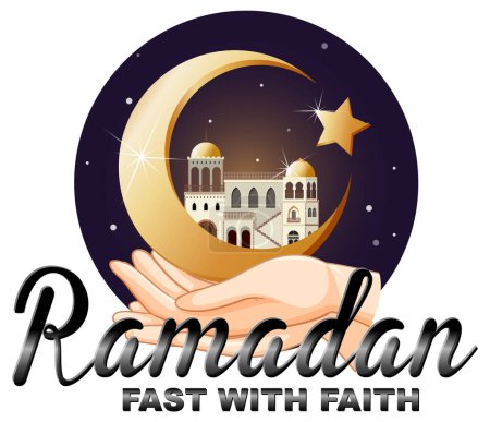 Téléchargez les illustrations : Affiche du Ramadan Kareem Illustration vectorielle - en licence libre de droit