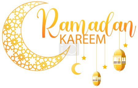 Ramadán Kareem Poster Vector ilustración