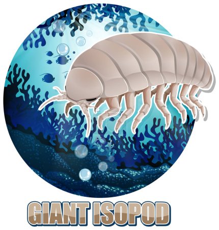 Illustration for Giant Isopod Deep Sea Creature illustration - Royalty Free Image